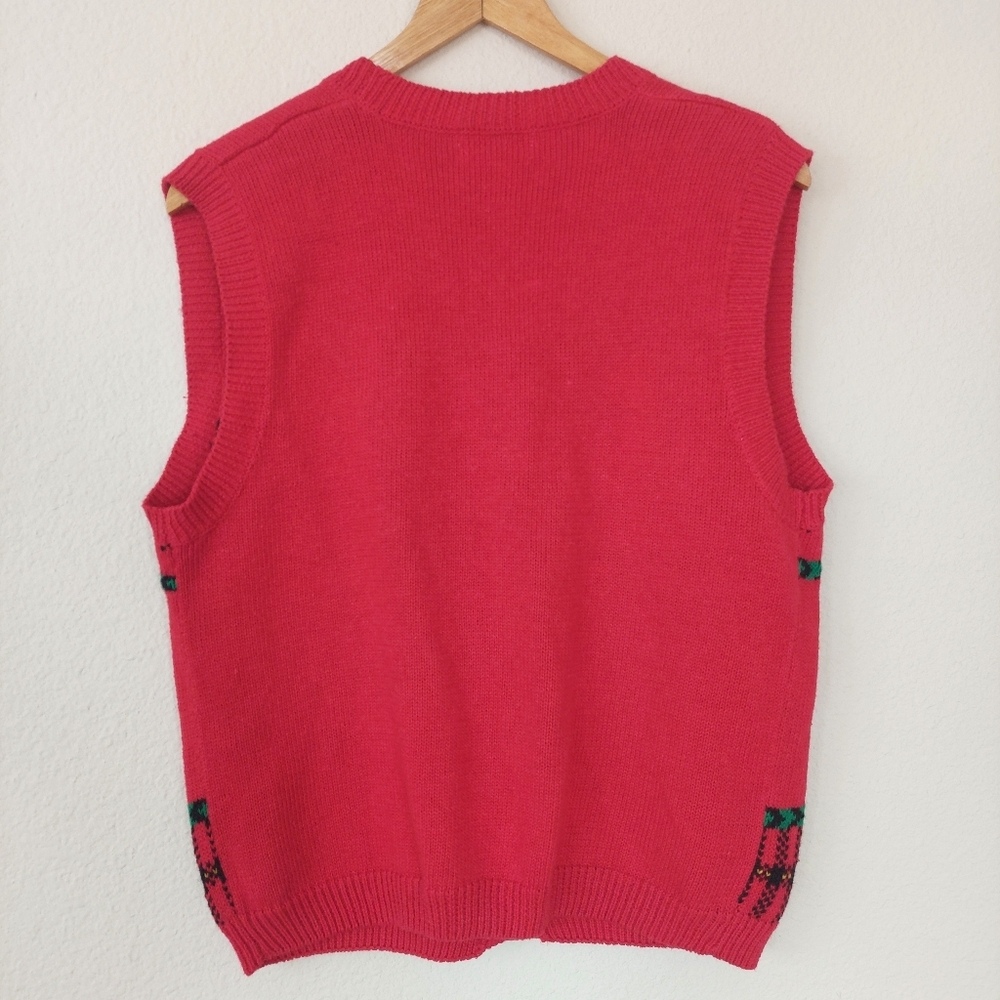 Alfred Dunner Vintage Scottie Dog Novelty Sweater Vest Size Medium Petite - Picture 4 of 8